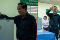 សម្តេចតេជោ ហ៊ុន សែន អញ្ជើញបោះឆ្នោតជ្រើសតាំងសមាជិកព្រឹទ្ធសភានីតិកាលទី៥